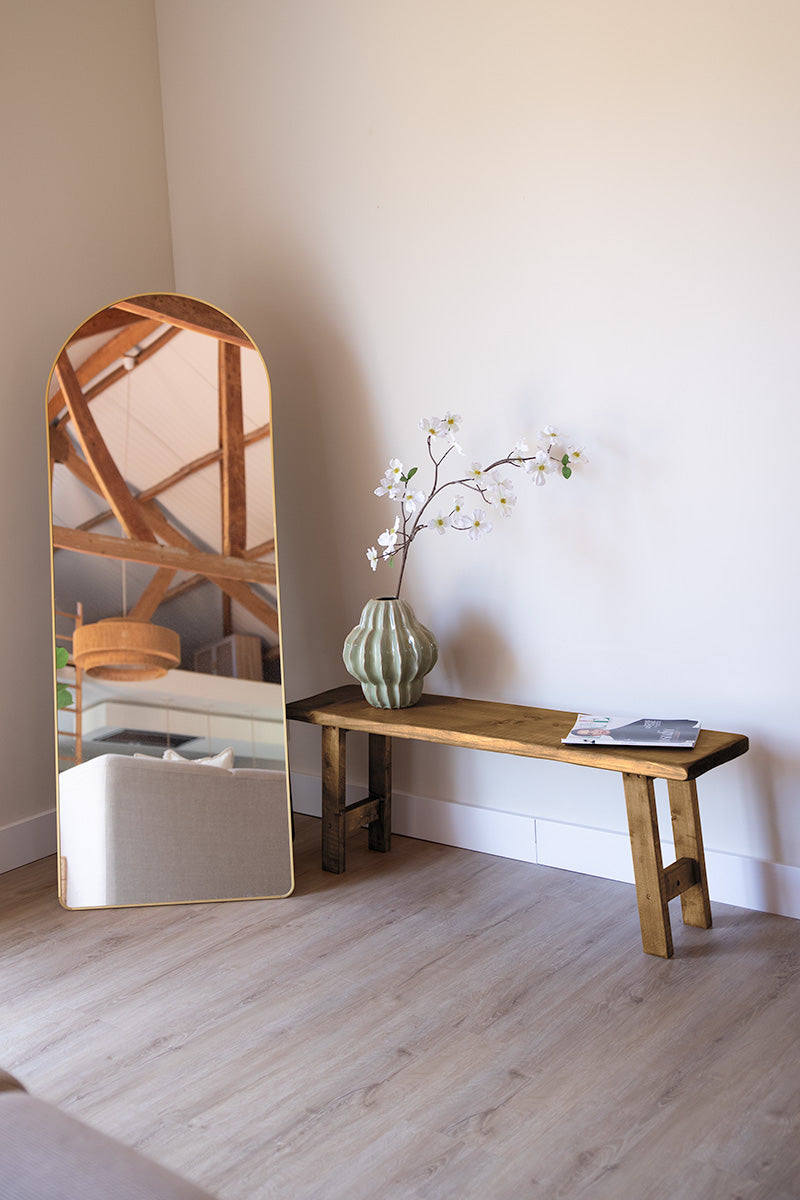 Houten bankje van Baan Woods voor in de hal, woonkamer of slaapkamer