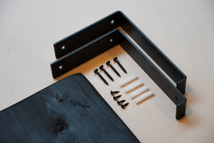 Bevestigingsmateriaal Wandplank Beugels Zwart Baan Woods