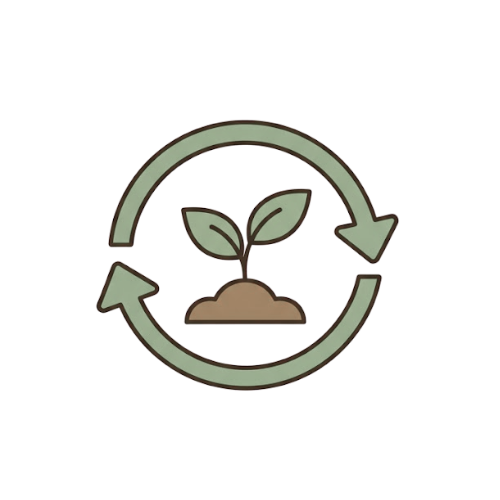 Milieuvriendelijk symbool voor duurzame productie