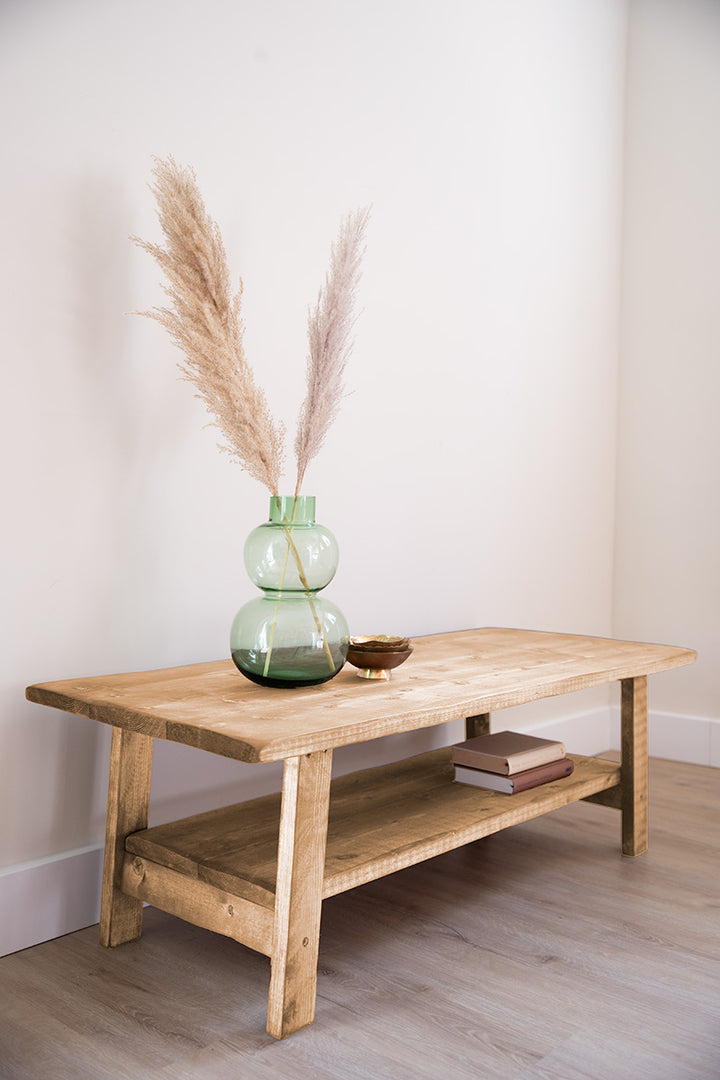 Lichtbruin Baan Woods salontafel met tussenblad, perfect voor woonkamer of zithoek