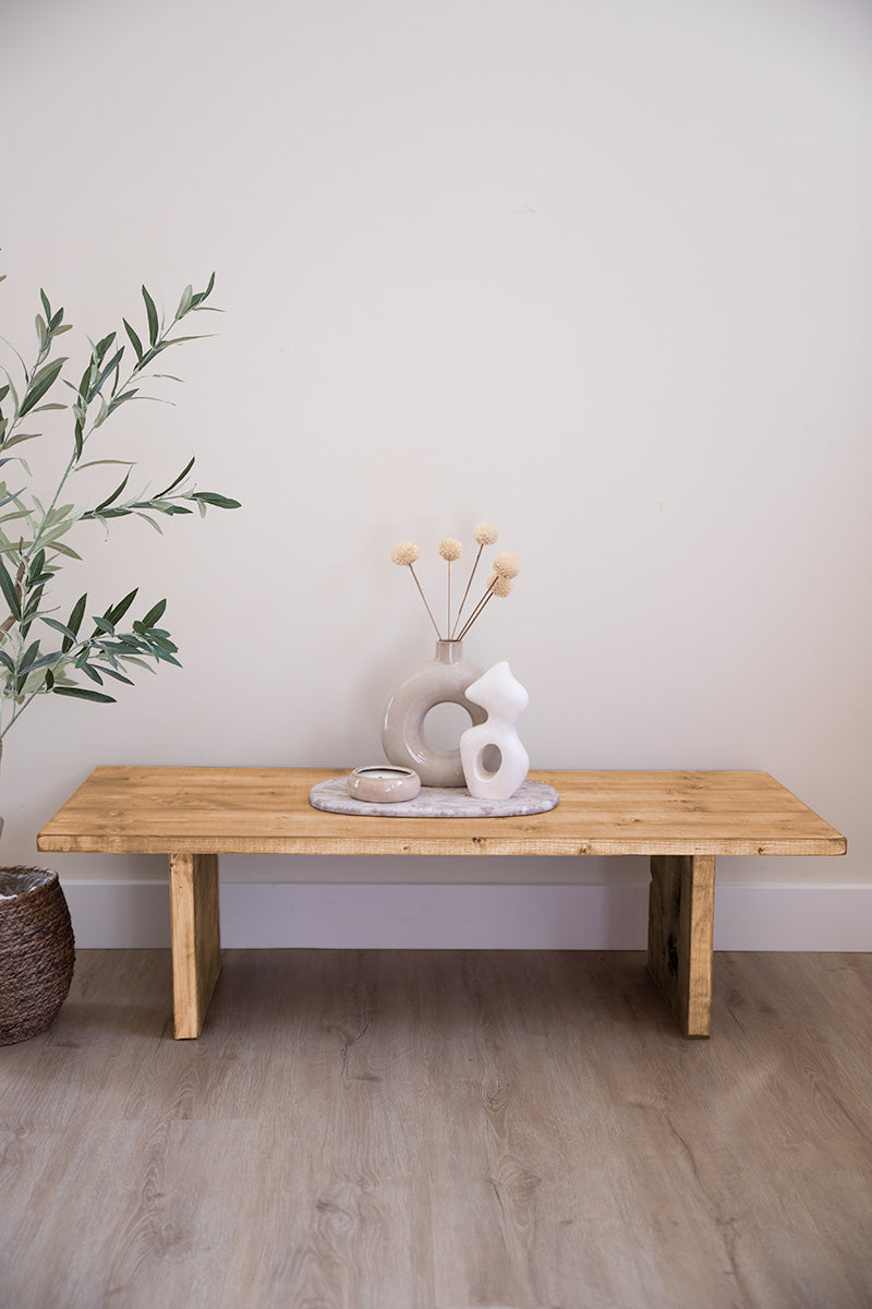 Houten salontafel Bliss in de kleur lichtbruin