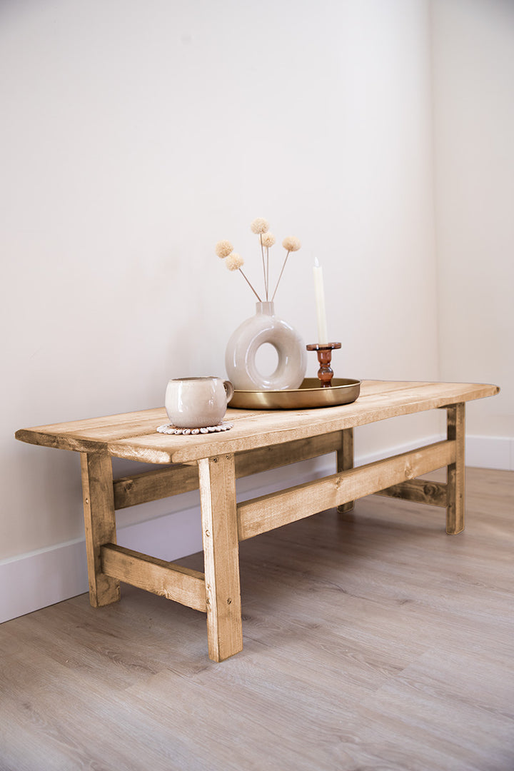 Salontafel Moos lichtbruin, maatwerk mogelijk