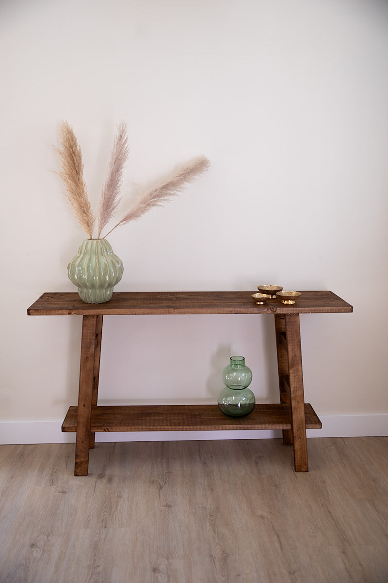 Sidetable Mood donkerbruin van Baan Woods met tussenblad 