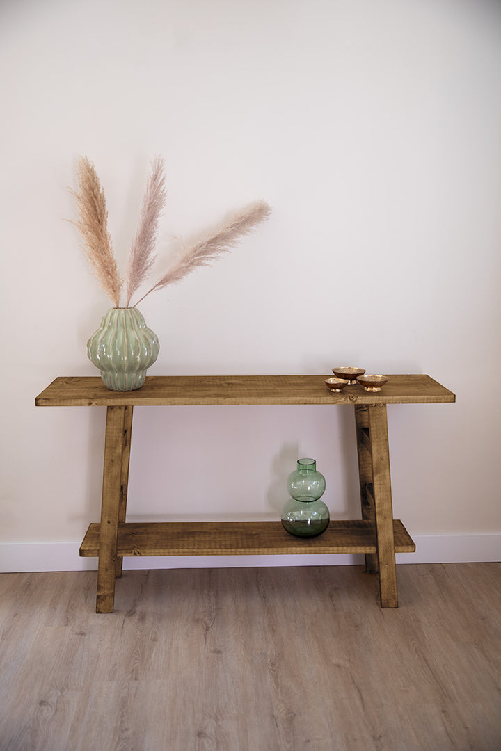 Sidetable Mood middenbruin met tussenblad van hout 