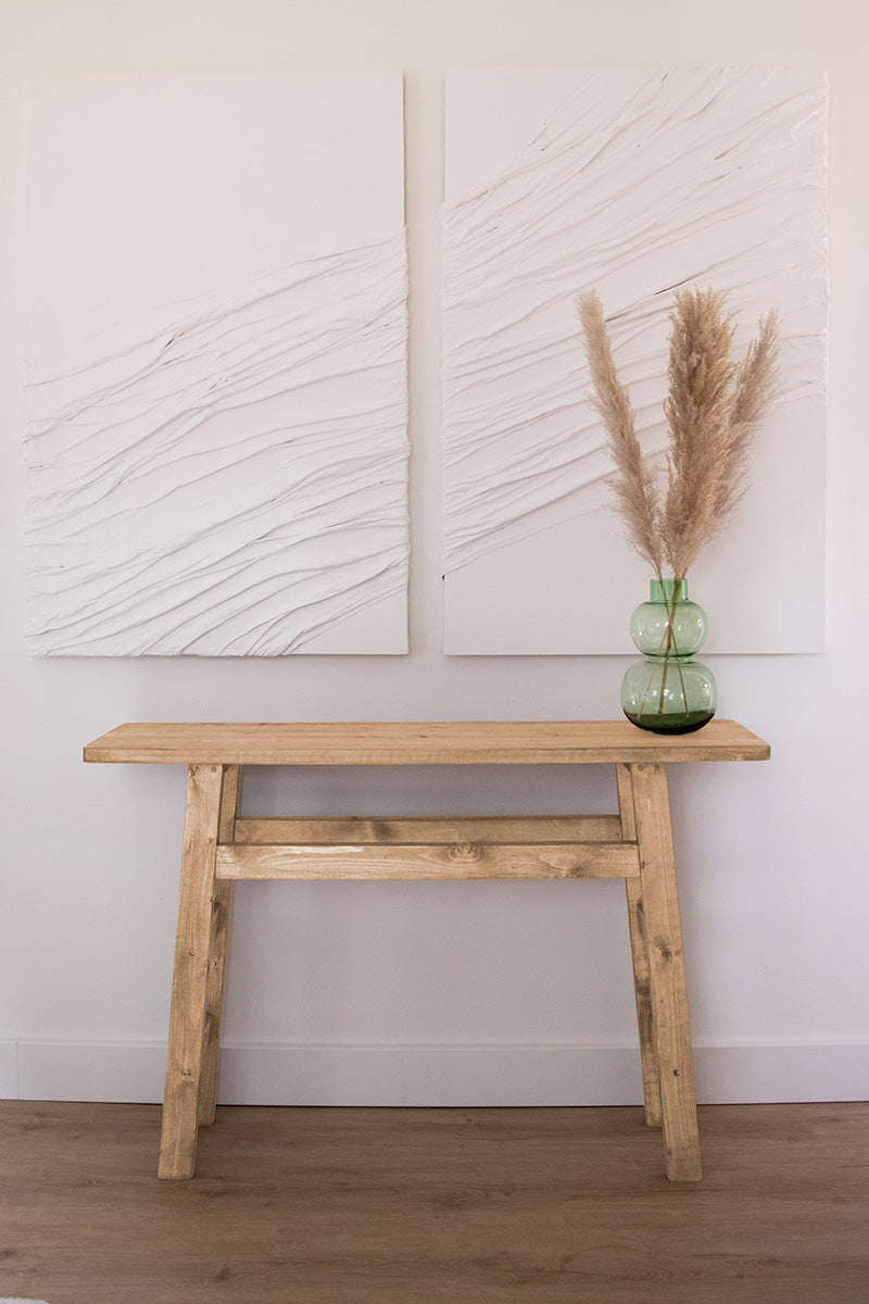 Houten design sidetable Muze van Baan Woods, stijlvol en duurzaam