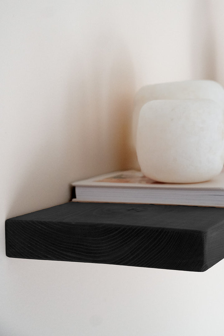 Dikte plank Wandplank Bay zwart